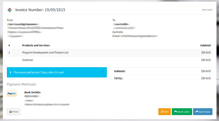screenshot of My Coach Office